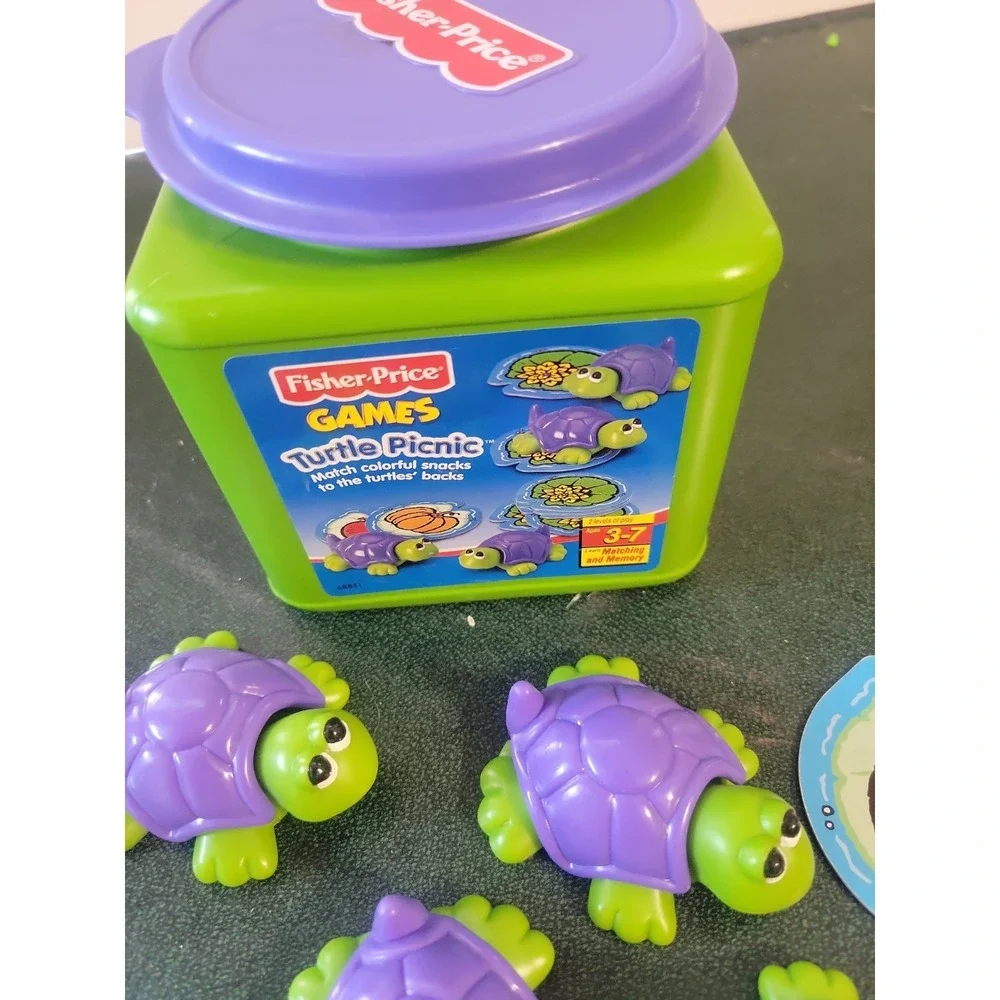 Fisher Price TURTLE PICNIC GAME‎ Color Picture Matching Complete 2001 Vtg